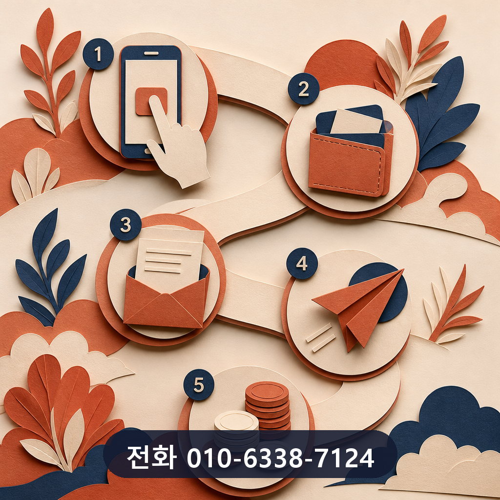 카드깡 정식업체 진행 절차 이미지